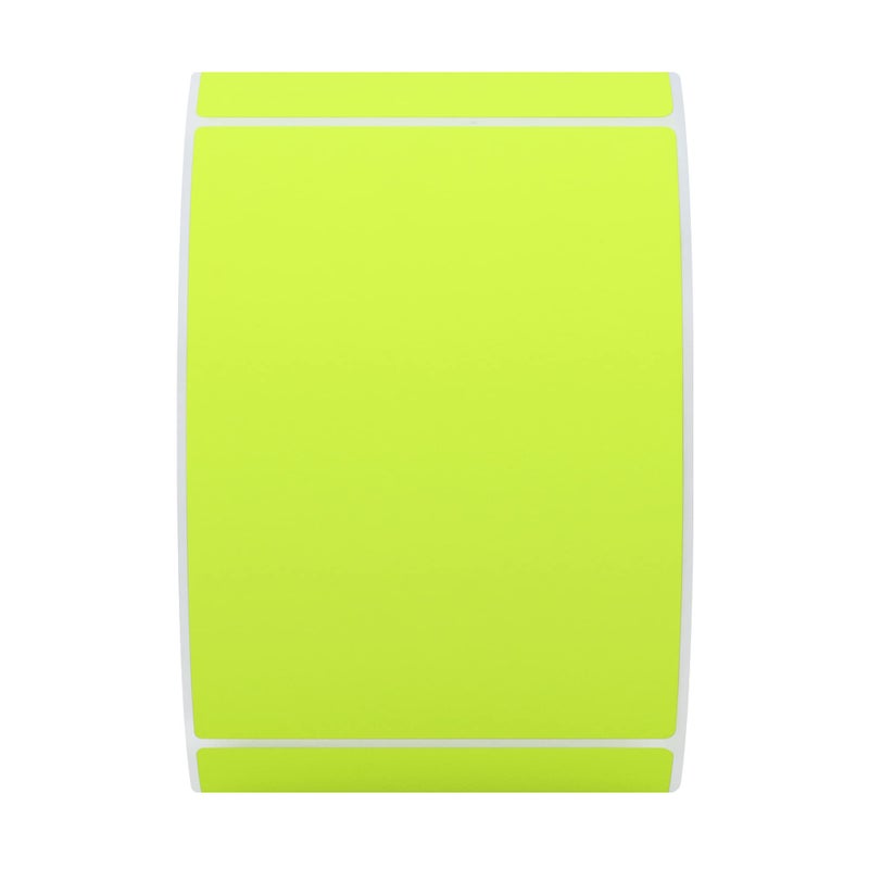 Hybsk 2x3 Inch 300pcs Fluorescent Yellow Sticker Rectangle Blank Color Coding Neon Labels for Office Organization Shipping Warehouse Labeling (Fluorescent Yellow) - Image 2
